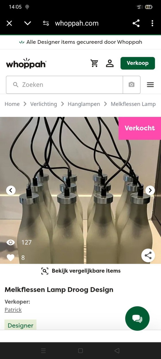 Image 1 of Flasche Lampe Marke Trocken