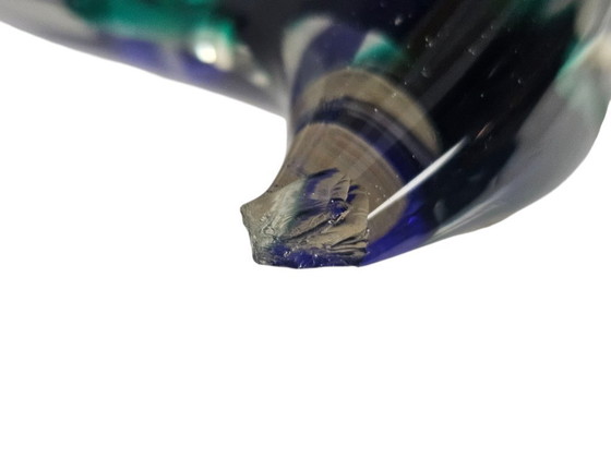 Image 1 of Christalleries de Val St Lambert - Belgio - cristallo - trasparente - blu cobalto - anni '70