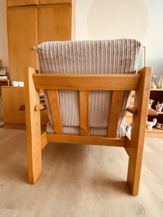 Vintage design furniture - original 70s armchair, Wood, Brown (photo 2 of 5)