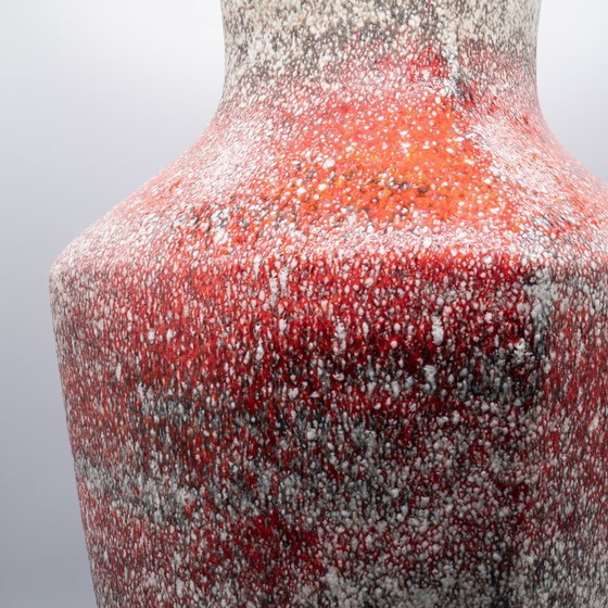 Image 1 of Karlsruher Majolika Monumental Abstract Ceramic Floor Vase by Fridegard Glatzle W. Germany