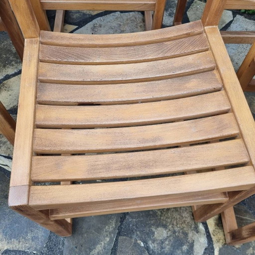 6 Schlittenstühle André Sornay aus Buche