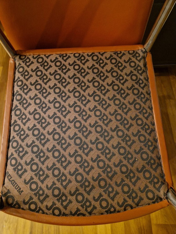 6 X Prachtige Lederen Eetkamerstoelen - Jori - Cognac/Roodbruin – Leather (photo 5 of 7)