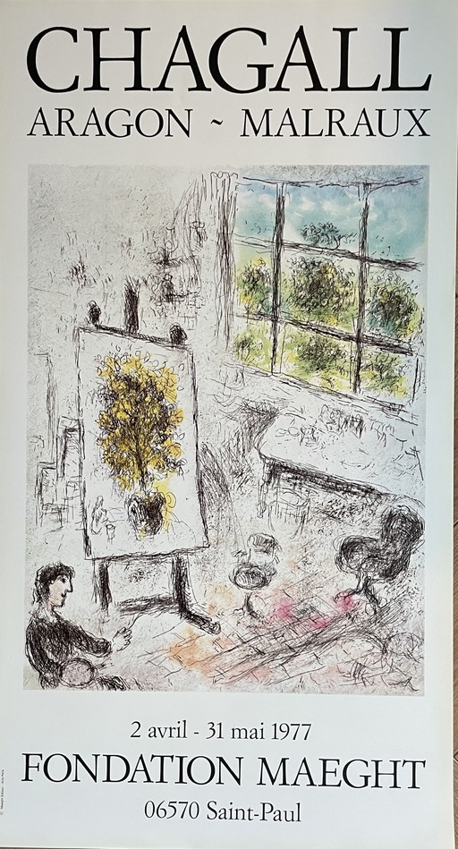 Marc Chagall (1887-1985), Aragon-Malraux, Fondazione Maeght, Stampato in Francia