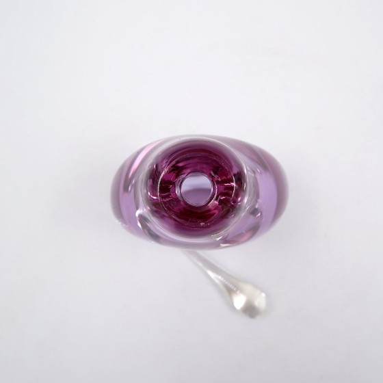 Image 1 of Murano blown glass perfume bottle, purple "Sommerso"