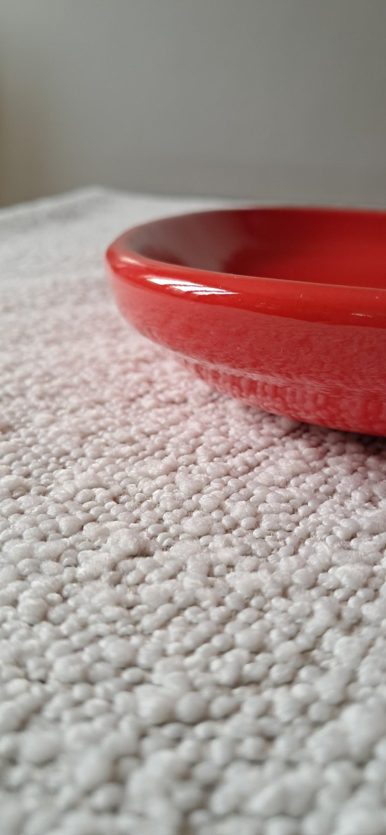 Image 1 of Vintage rode serveerschaal