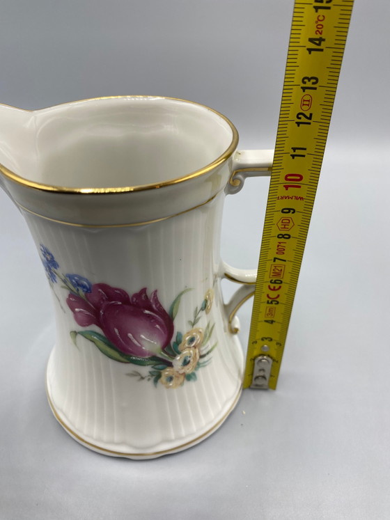 Lattiera in porcellana di Limoges con decorazione a tulipani – Oggetti decorativi, Porcelain, Gold, Art Deco (photo 5 of 7)