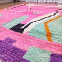 Pink wool carpet 250cmx150cm