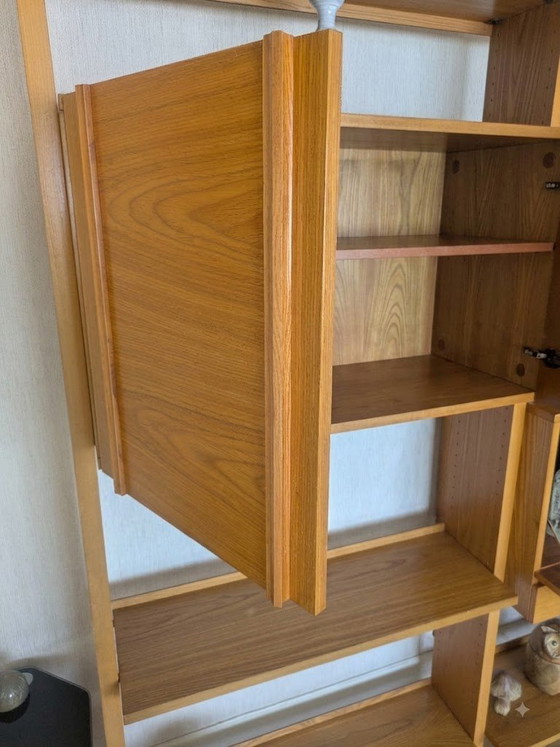 Scandi-Modern Wood Veneer Bookshelf/Bar (1970s) – Bookcases (photo 3 of 5)