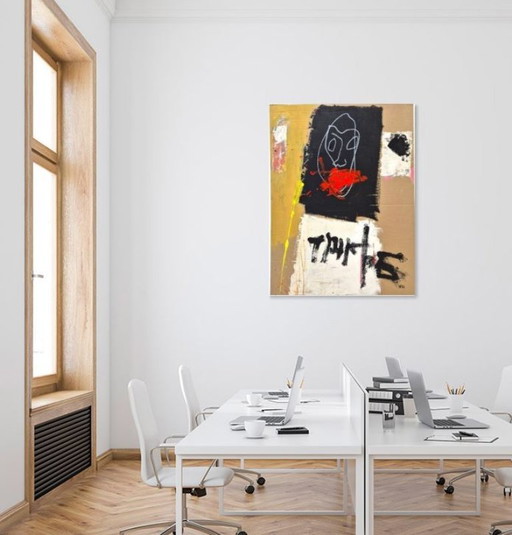 Victor Hasch (1945-2012) técnica mixta sobre cartón