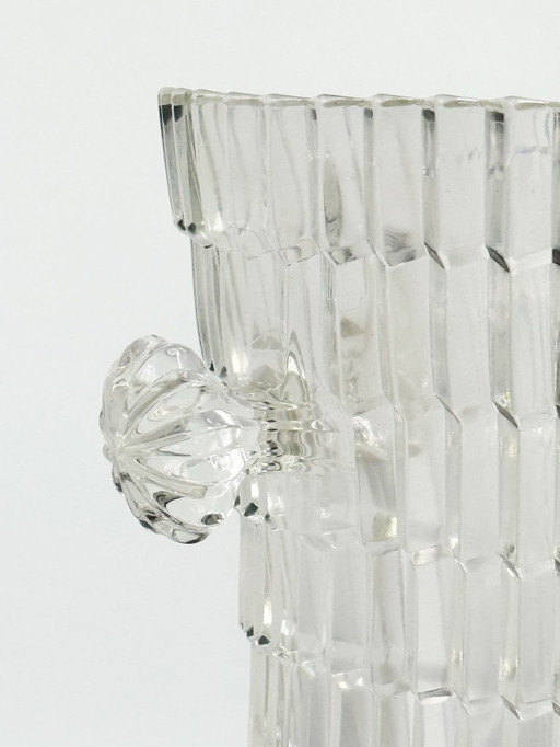 Vintage ice bucket made of molded glass