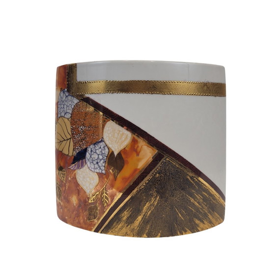 Image 1 of Vase „Gelber Hibiskus“, Valbonne, Limoges-Porzellan, 2002 – Frankreich