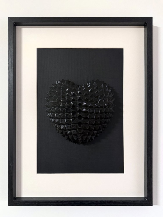 Image 1 of 3D Printed Black Cristal Heart