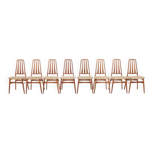 Set of 8 dining chairs by Vamdrup Stolefabrik, Denmark 1960s