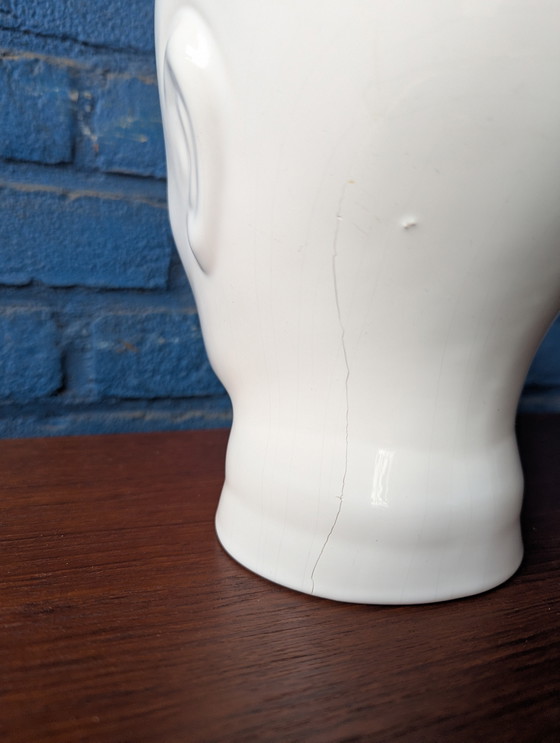 Image 1 of Testa di manichino vintage bianca - Ceramica