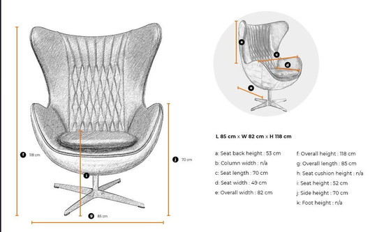 Image 1 of Fauteuil œuf aviateur