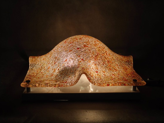 Image 1 of Paire d'appliques murales en verre de Murano, conçues par Toni Zuccheri pour Mazzega, années 1970