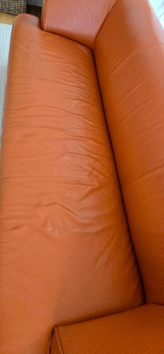 Image 1 of Rolf Benz 2300 Designklassiker in rotorangem Nappaleder – 3er, 2er & Funktionssessel