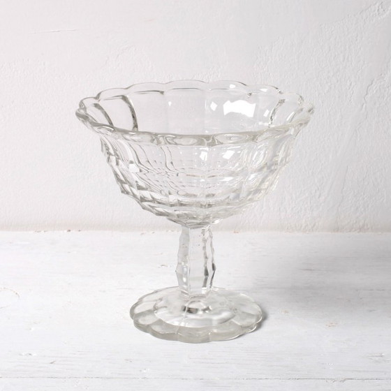 Image 1 of Rare Vintage Glass Pedestal Bowl: Rudolf Schröter Inwald Lord Design / 1935