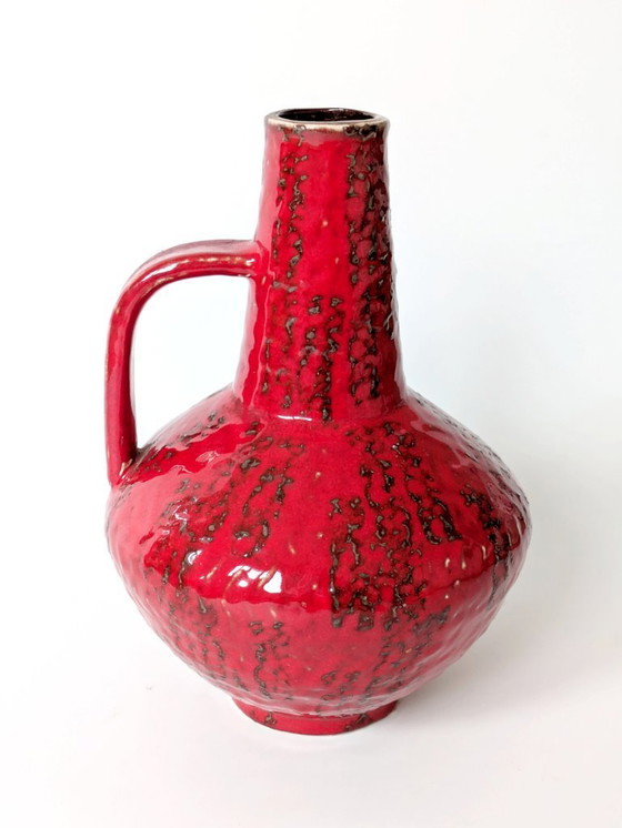 Image 1 of Large Carstens Tönnieshof Red Pitcher Vase | 1960s West German Pottery