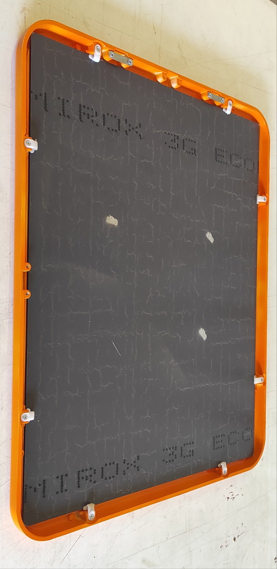 Image 1 of Vintage orange plastic XL mirror - 1960s/70s