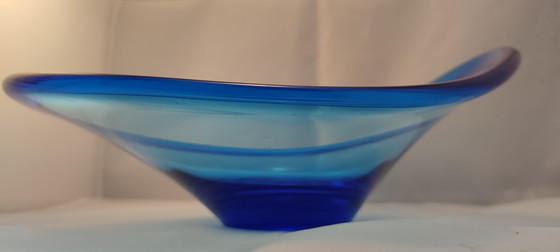 Image 1 of Lotta Peterson Ikea Design model Snits mondgeblazen glas glazen schaal 2004 'Selandia Per Lutken look-a-like'