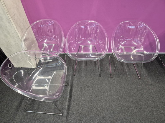 Image 1 of 4x Pedrali Gliss Stuhl transparent