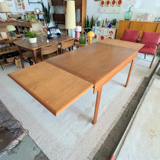 Vintage teakhouten Deense uitschuifbare eettafel, Bramin (photo 8 of 12)