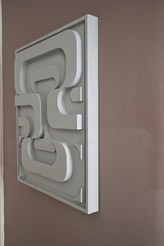 Image 1 of Relieve mural de madera - Reverso - Young C Art - Ámsterdam