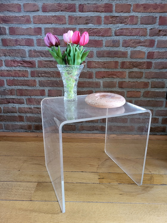 Image 1 of Vintage plexiglass side table