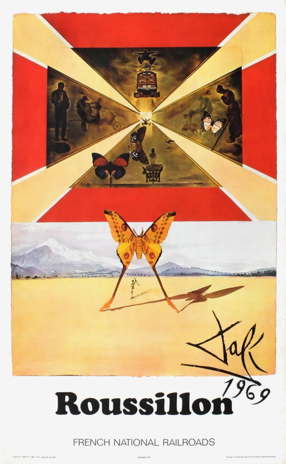 Image 1 of Salvador DALI SNCF - French National Railroads - Roussillon (small) original pos