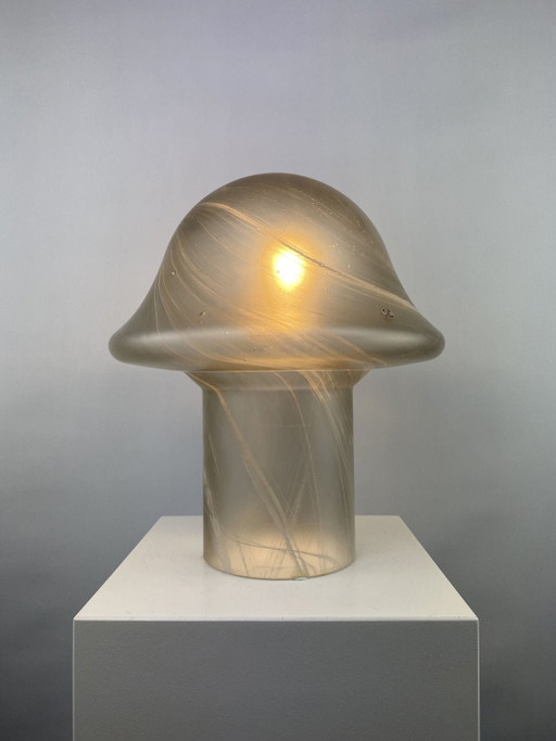 1 de 3 Lámparas de mesa grandes Peill & Putzler de cristal transparente con forma de hongo, XL, 1970