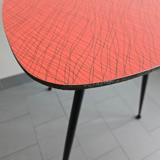 Image 1 of TABLE DE BISTROT BAR VINTAGE 1950 TRIPODE FORMICA & ACIER 50S ROCKABILLY ZAZOU
