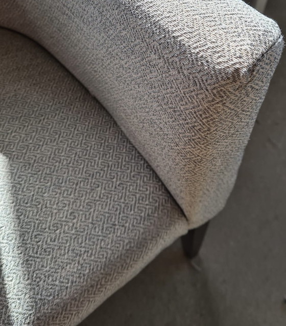 Image 1 of Black solid oak dining table with 10 chairs