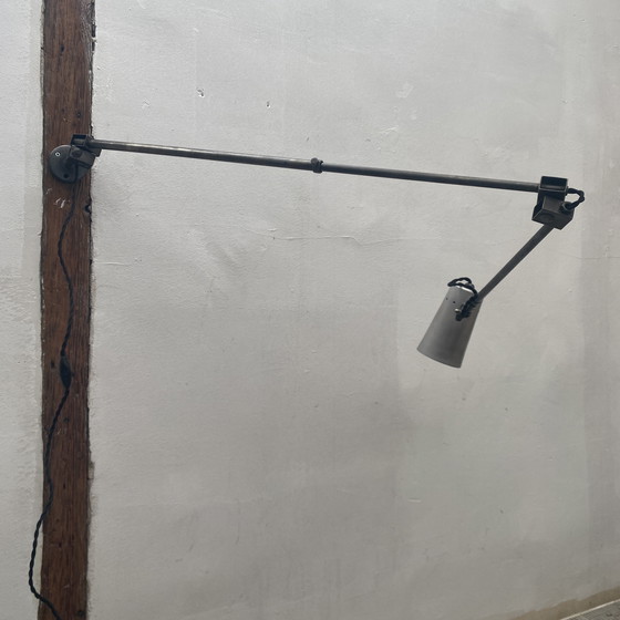 Image 1 of Antique 1950's Industrial Workshop Wall Lamp