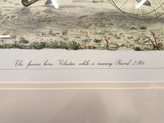 Stampa inglese antica Cavaliere in cornice di noce – Arte, Vetro, Carta (photo 4 of 5)
