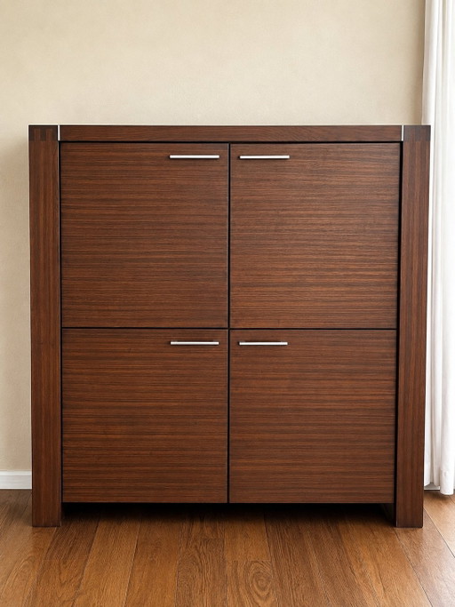TV-Schrank + 2 Aufbewahrungsschränke, massive Eiche, Modell Cielo