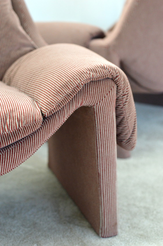 Image 1 of Paire de Fauteuils P60 par Vittorio Introini pour Saporiti Italia