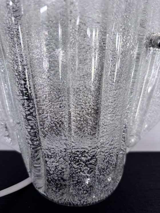 Image 1 of Murano ijsglazen wandlamp Fischer Leuchten Duitsland 1960