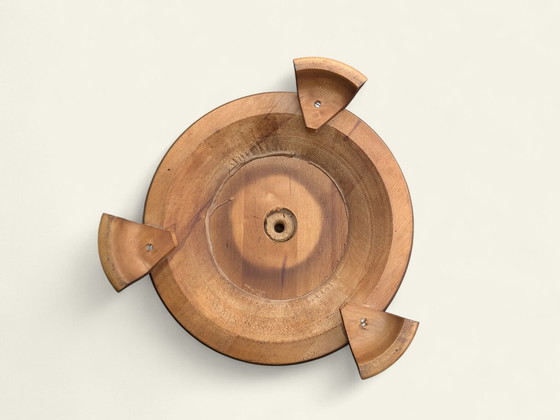 Image 1 of Raro portavasi tornito a mano – metà secolo, anni &#39;60/&#39;70, vero legno, inutilizzato, oggetto da collezione vintage