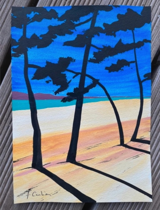 Esquisse gouache 21x15cm