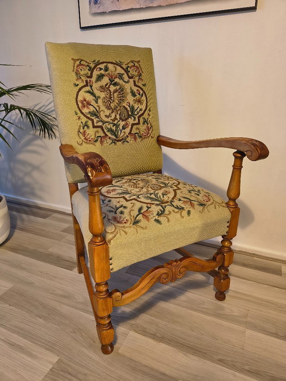 Image 1 of Antique armchair / knight's chair from 1890