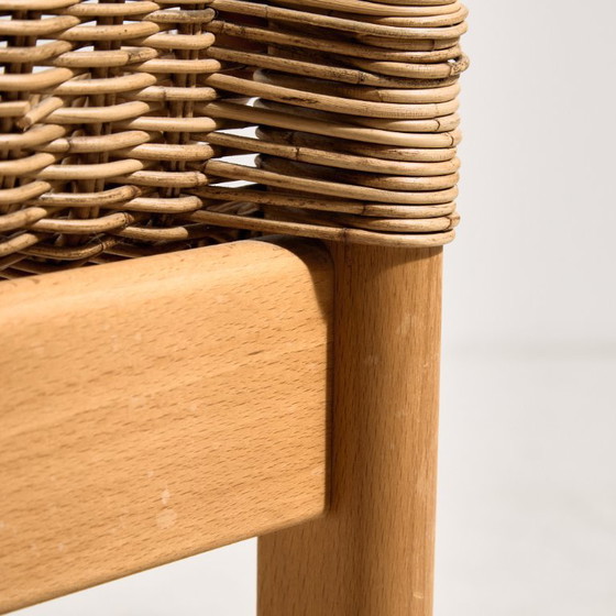 MK10876 Oak and Rattan Chair, Set of 4 – Side chairs, Wicker (photo 9 of 16)