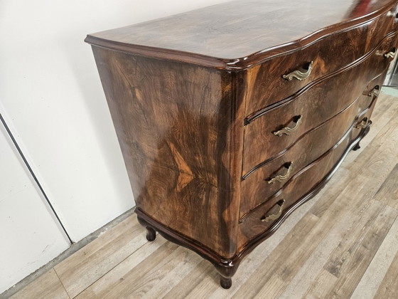 Commode Chippendale en loupe de noyer, années 1940 – Wood, Klassiek (photo 4 of 22)