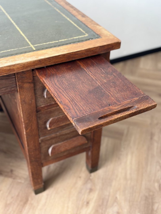 Image 1 of 1920s Vintage Oak Desk with Drawers