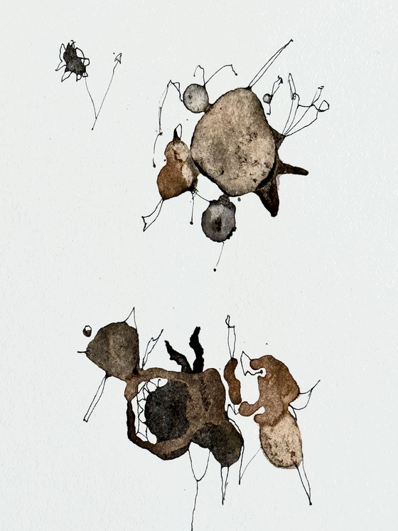 Image 1 of Hans EPP – Großartiges gerahmtes abstraktes Werk aus dem Jahr 1968