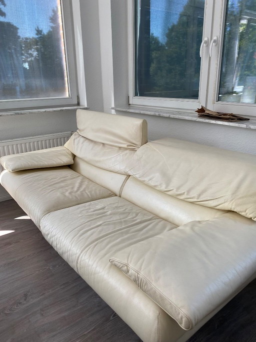 Original B&B Italia Alanda Sofa 3-Sitzer – Paolo Piva – Creme Leder