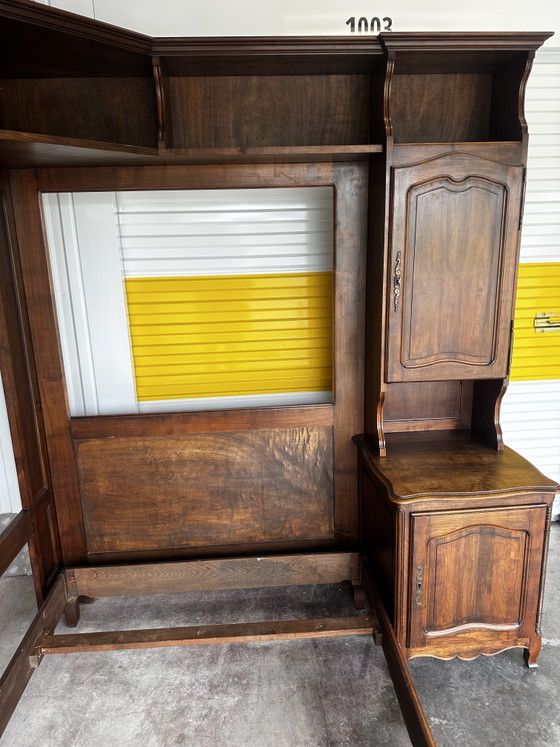 Image 1 of Solid wood library bed - French work from the 1950s