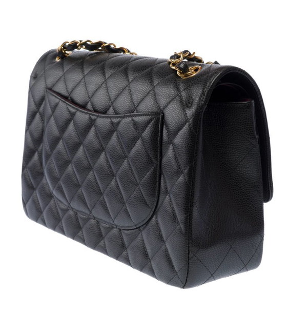 Image 1 of Sac CHANEL Timeless/Classique en Cuir Noir - 103468