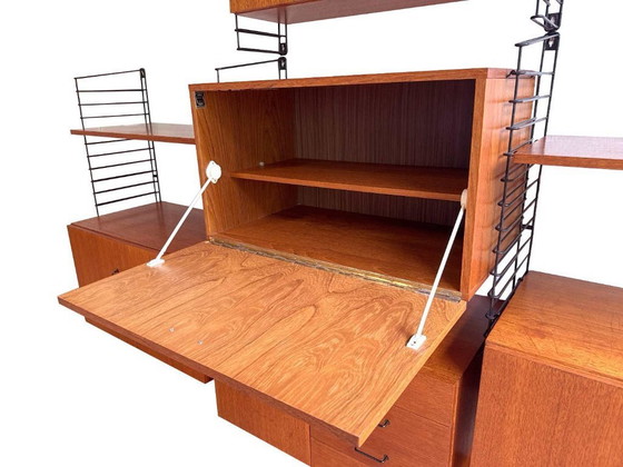 Image 1 of Vintage teakhouten wandsysteem Musterring – modulair design