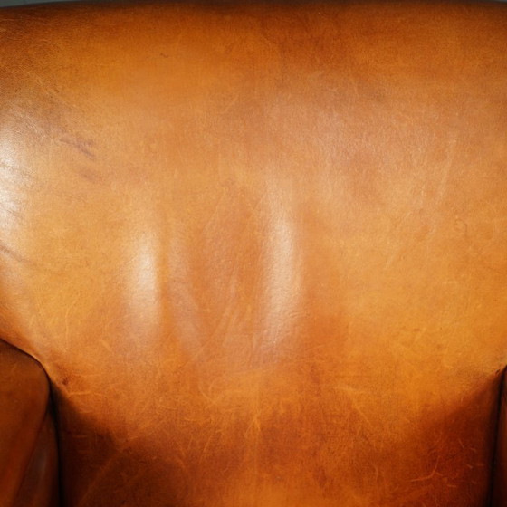 Image 1 of Vintage schaapsleren fauteuil – cognacbruin – Bendic International